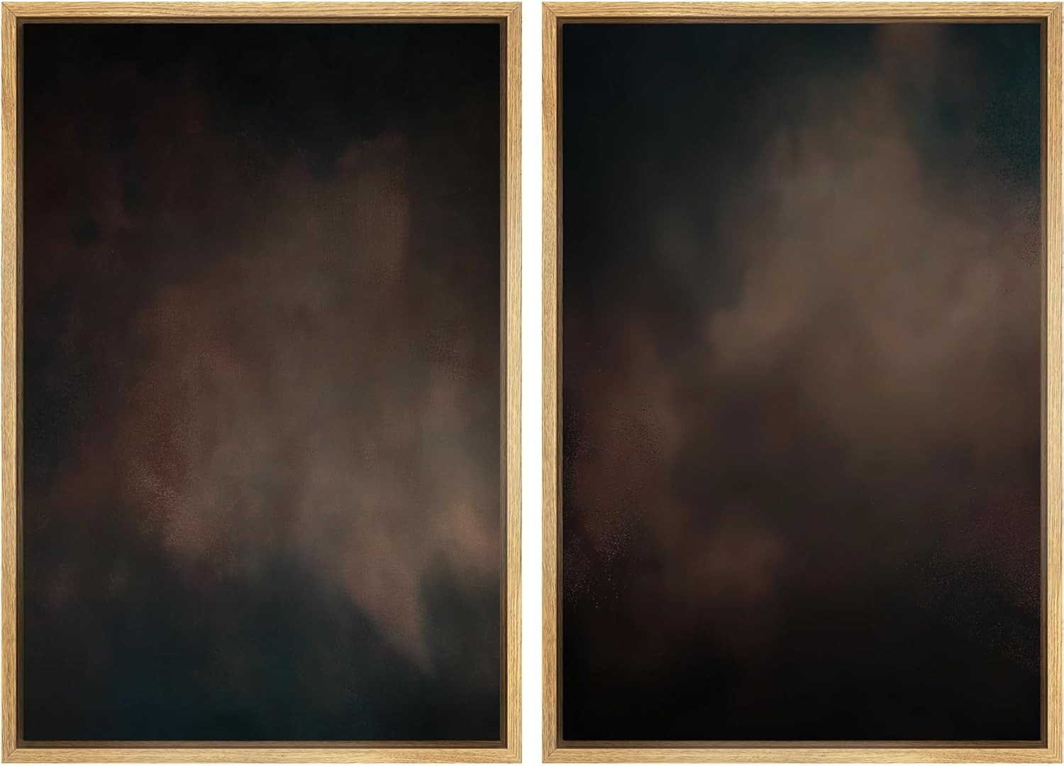 SIGNFORD Framed Canvas Print Wall Art Set Moody Dark Abstract Earth Tones Illustration Modern Art... | Amazon (US)