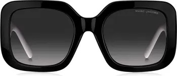 53mm Gradient Polarized Square Sunglasses Black Sunglasses 2024 Sunnies Shades | Nordstrom