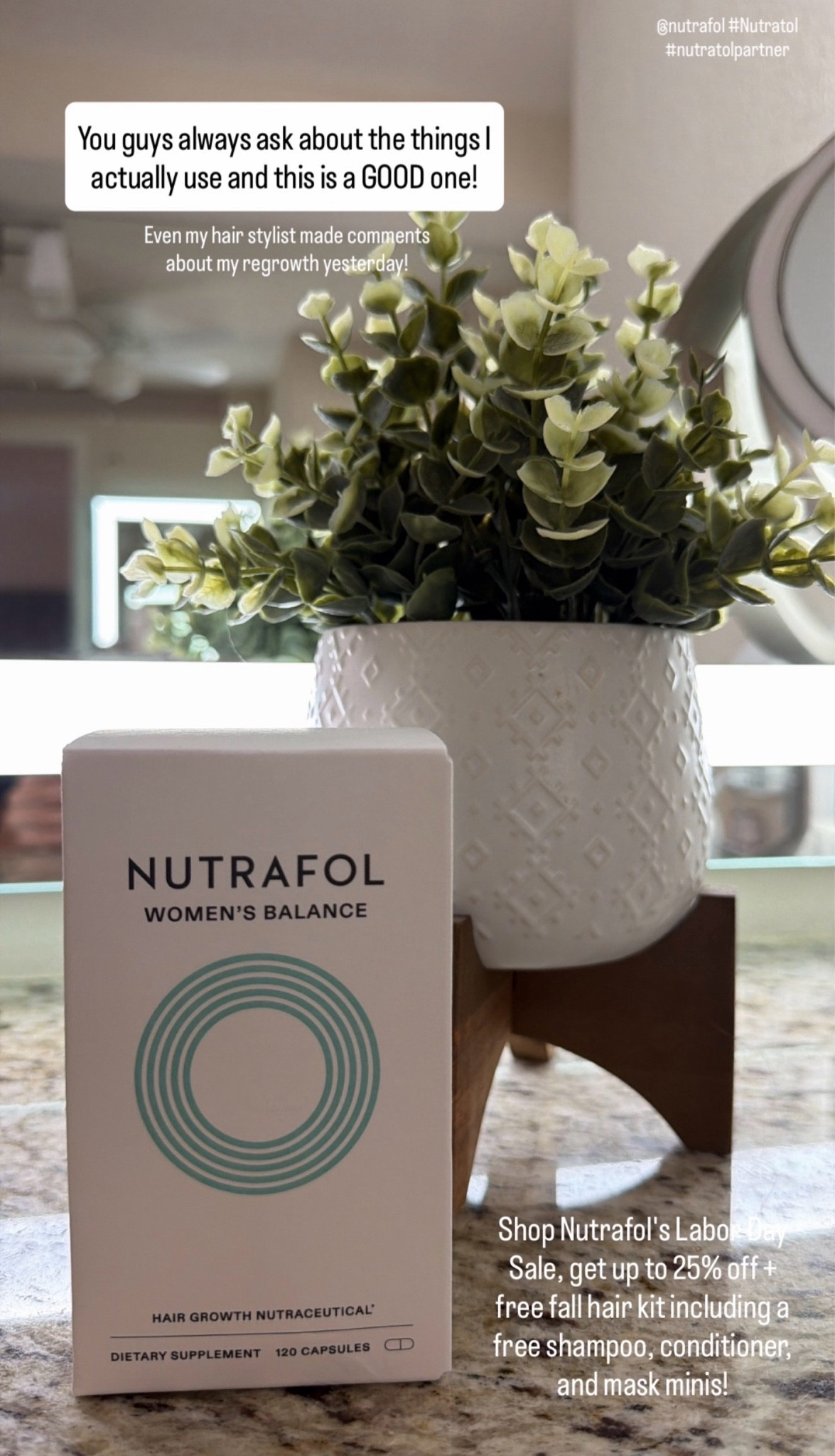 When your hairstylist notices the new growth before you even mention it… okayyyy, Nutrafol! 🙌🏻✨

I’ve been taking Nutrafol Women’s Balance consistently for months as part of my hair-growth journey, and at my appointment yesterday, my stylist actually commented on all the new regrowth she’s seeing. That was the confirmation I needed! 👏🏻

Nutrafol’s Labor Day Sale is happening now with up to 25% off, plus complimentary travel-size haircare with eligible subscriptions—including shampoo, conditioner and, with select subscriptions, a scalp mask. This is such a good time to start or stock up on something I genuinely use!

Comment HAIR and I’ll send you the links! 💊🤍

Results may vary.

#NutrafolPartner #HairGrowthJourney #HealthyHairJourney #ThinningHairSupport #LaborDaySale

#LTKmorningroutine #LTKOver40 #LTKdayinmylife