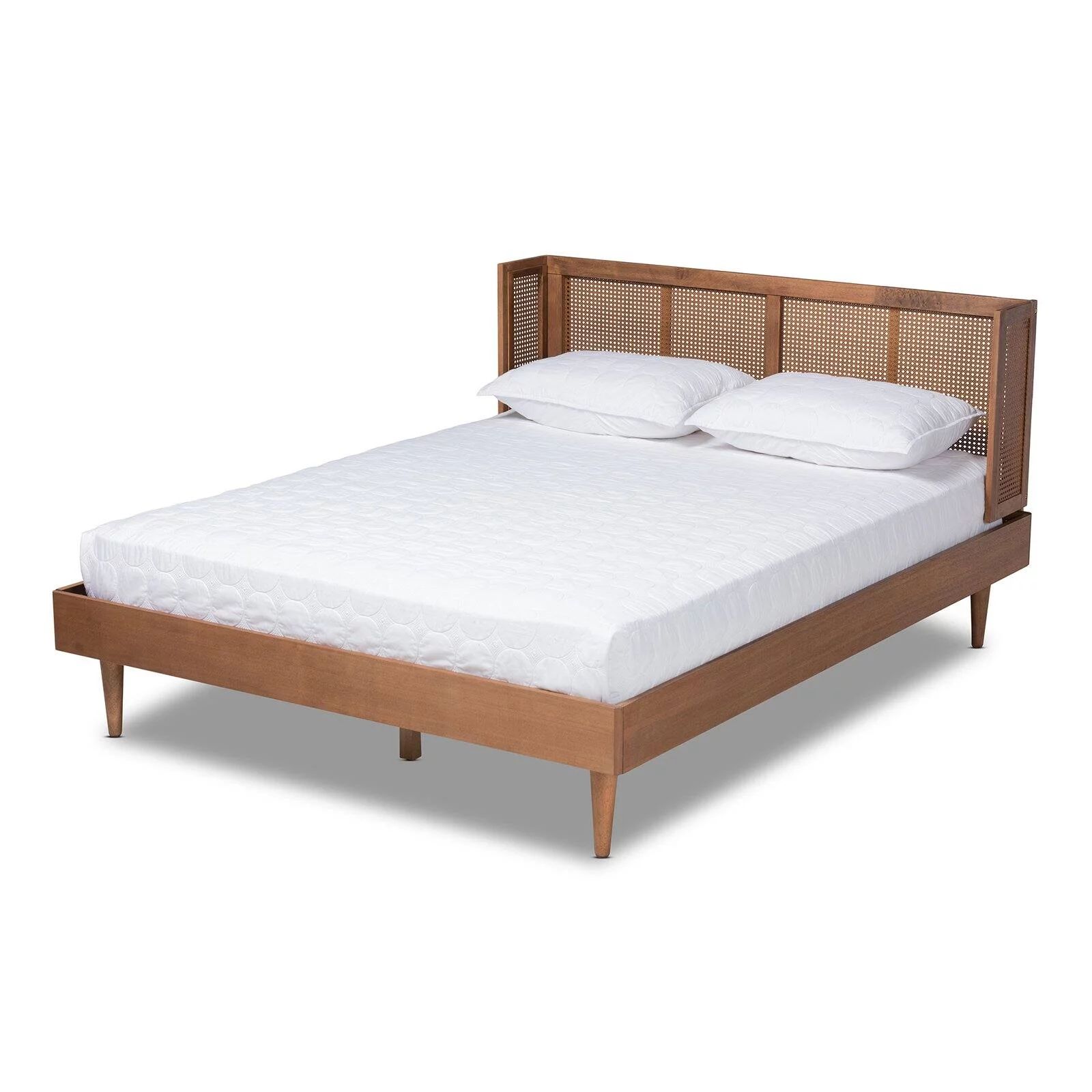 Baxton Studio Rina King Size Brown Wood Platform Bed with Headboard | Walmart (US)