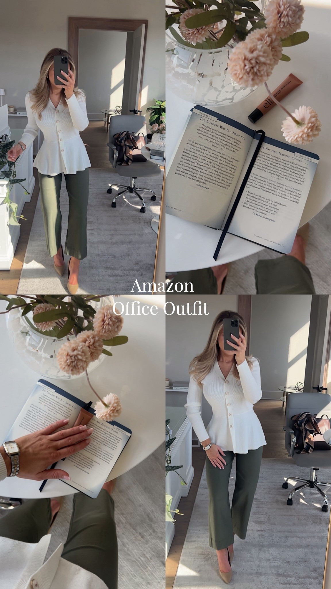 This lightweight peplum cardigan sweater is GORGEOUS! The details in person is unbelievable! Perfect outfit for a transitional early spring office outfit! The sweater is lightweight and cozy. A must have staple for corporate girls! Love these pants too! 

Wearing size:small in top and 26 in pants  

#LTKWorkwear #LTKootd