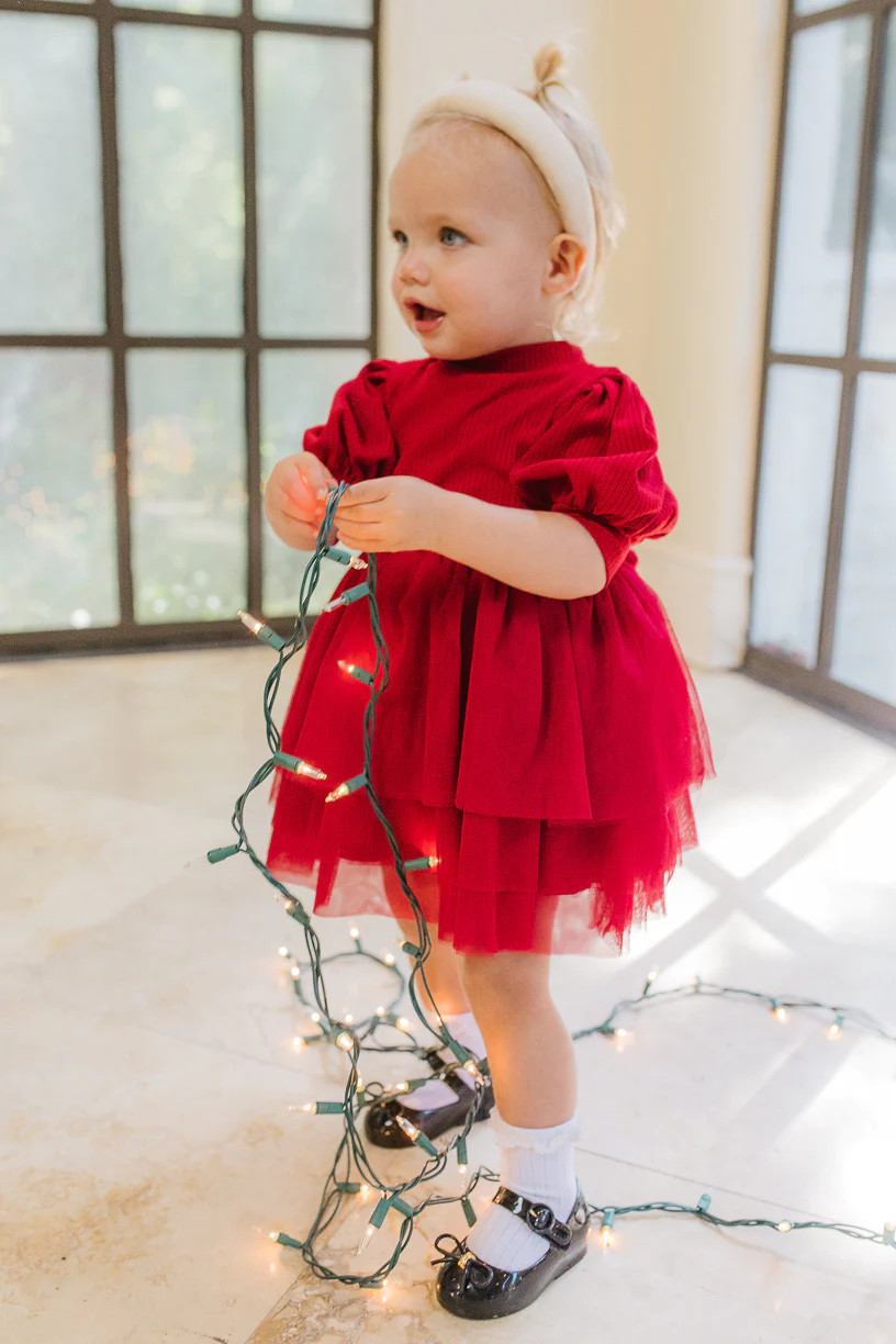 Baby Cosette Dress Set in Red - FINAL SALE | Ivy City Co