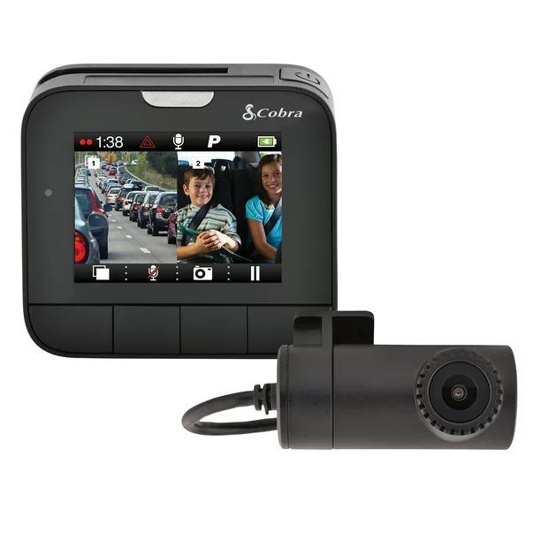 Cobra DASH 2216D Dual-View Dash Camera | 1296P Resolution | Front and Rear Cameras - Walmart.com | Walmart (US)