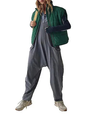 Free People FP Movement Sleeveless Scoop Neck Ankle Length Patch Pocket Hot Shot Onesie | Dillard... | Dillard's