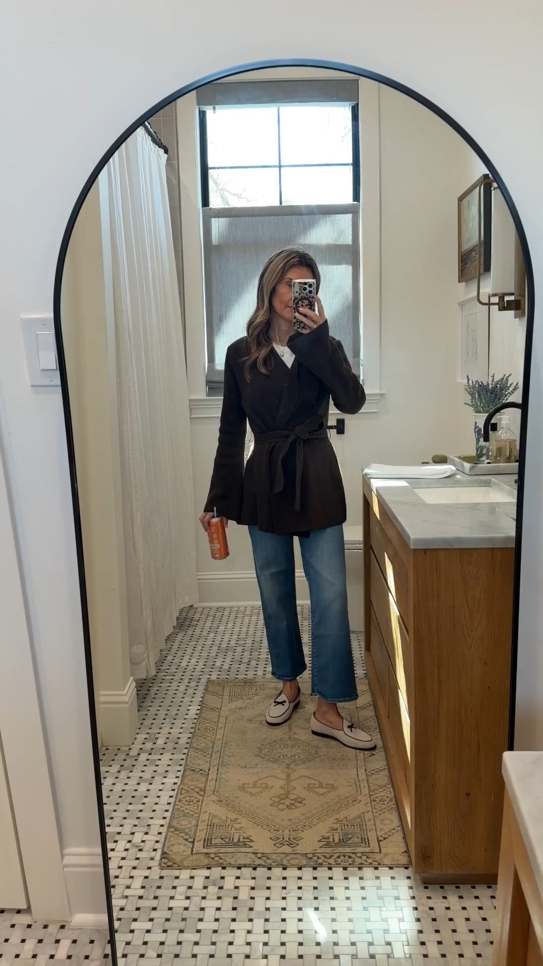 This Zara jacket has designer vibes for less. The sleeves, cut along the bottom elevate it.  It’s warm too! 
-I’m 5’6”
-Shoes are Amazon and so good!! Comfy and TTS 




#LTKgrwm #LTKootd #LTKOver40