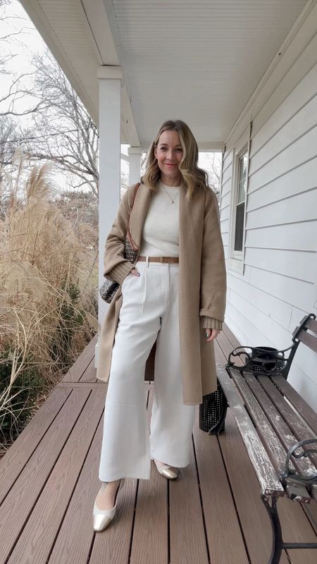 The most perfect winter white outfit into spring outfit! Comfy and chic!
Small sweater t-shirt
Medium wrap blanket coat
29 short wide leg trousers


#LTKmidsize #LTKstyletip #LTKworkwear