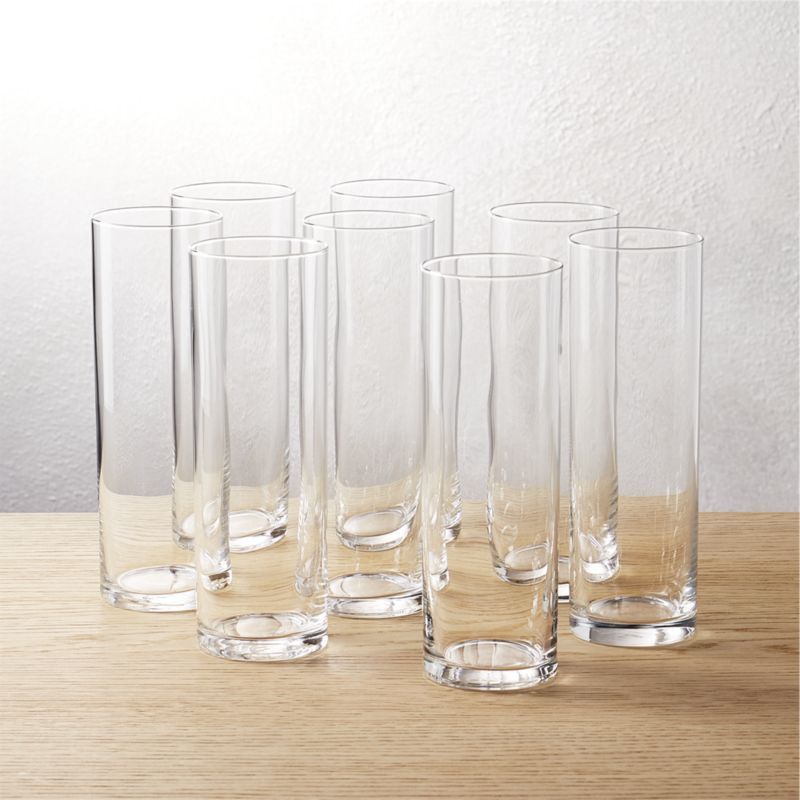 Set of 8 Cylinder Champagne Flutes + Reviews | CB2 | CB2