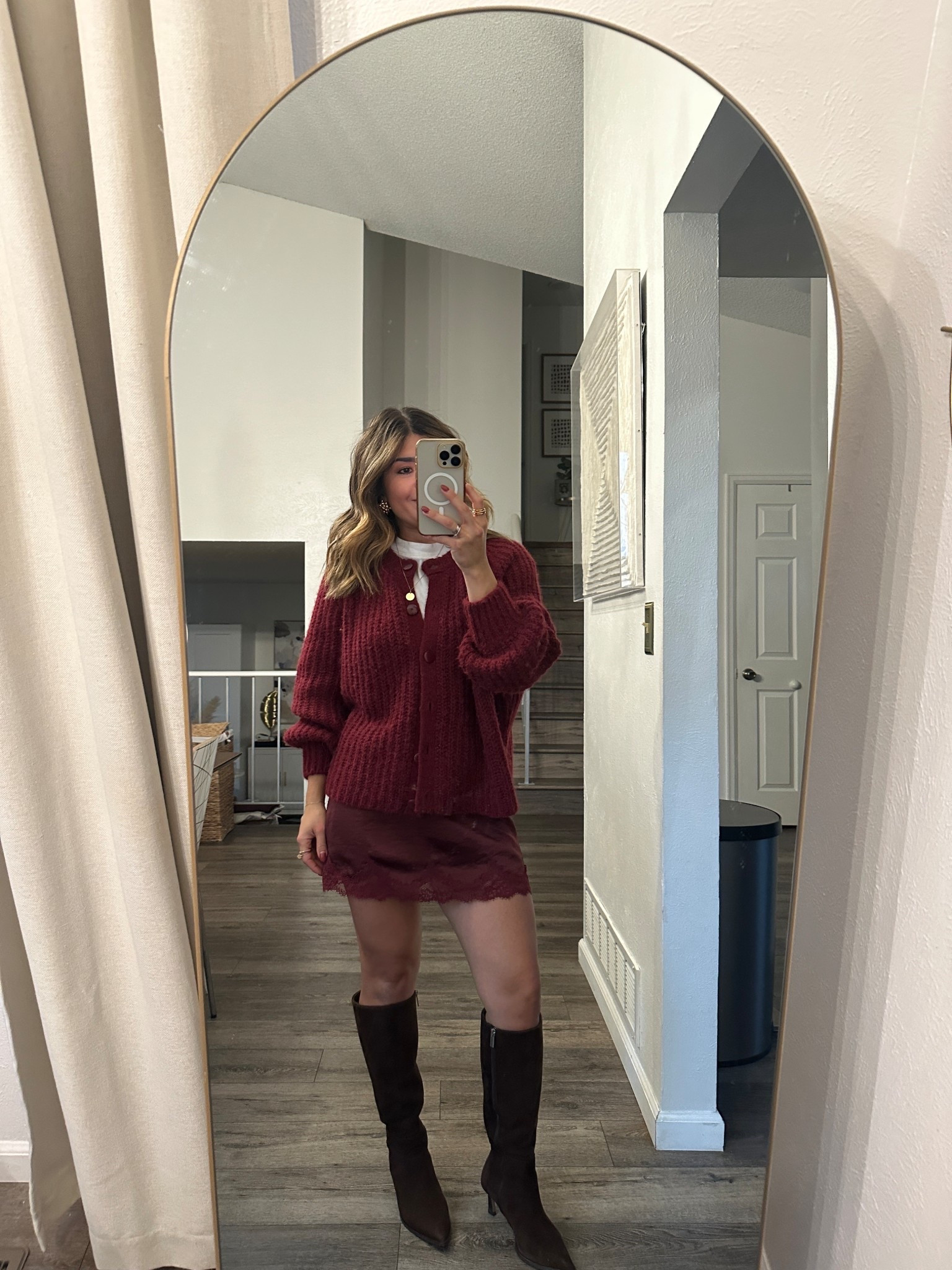 Loving this skort so much! It’s so versatile and feminine! 
Cardigan size small
Skort size xs

#LTKPetite #LTKValentine #LTKootd