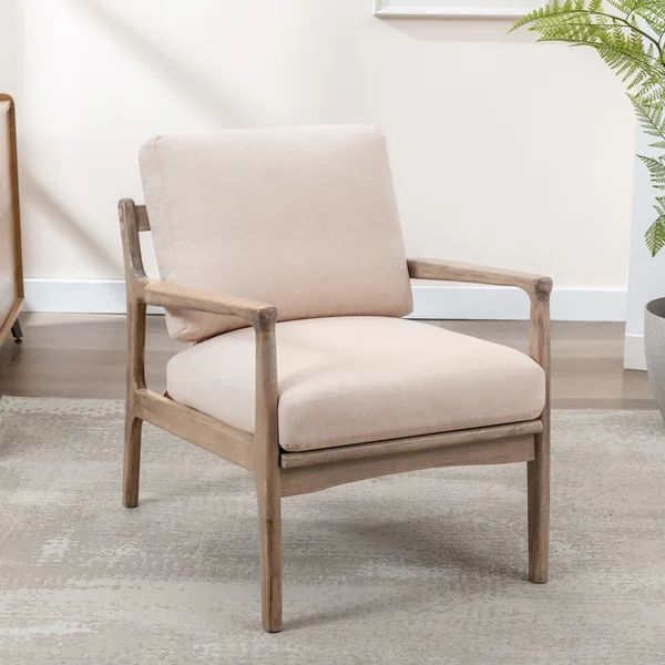 Pinedale 24.4'' Wide Linen Armchair | Wayfair North America