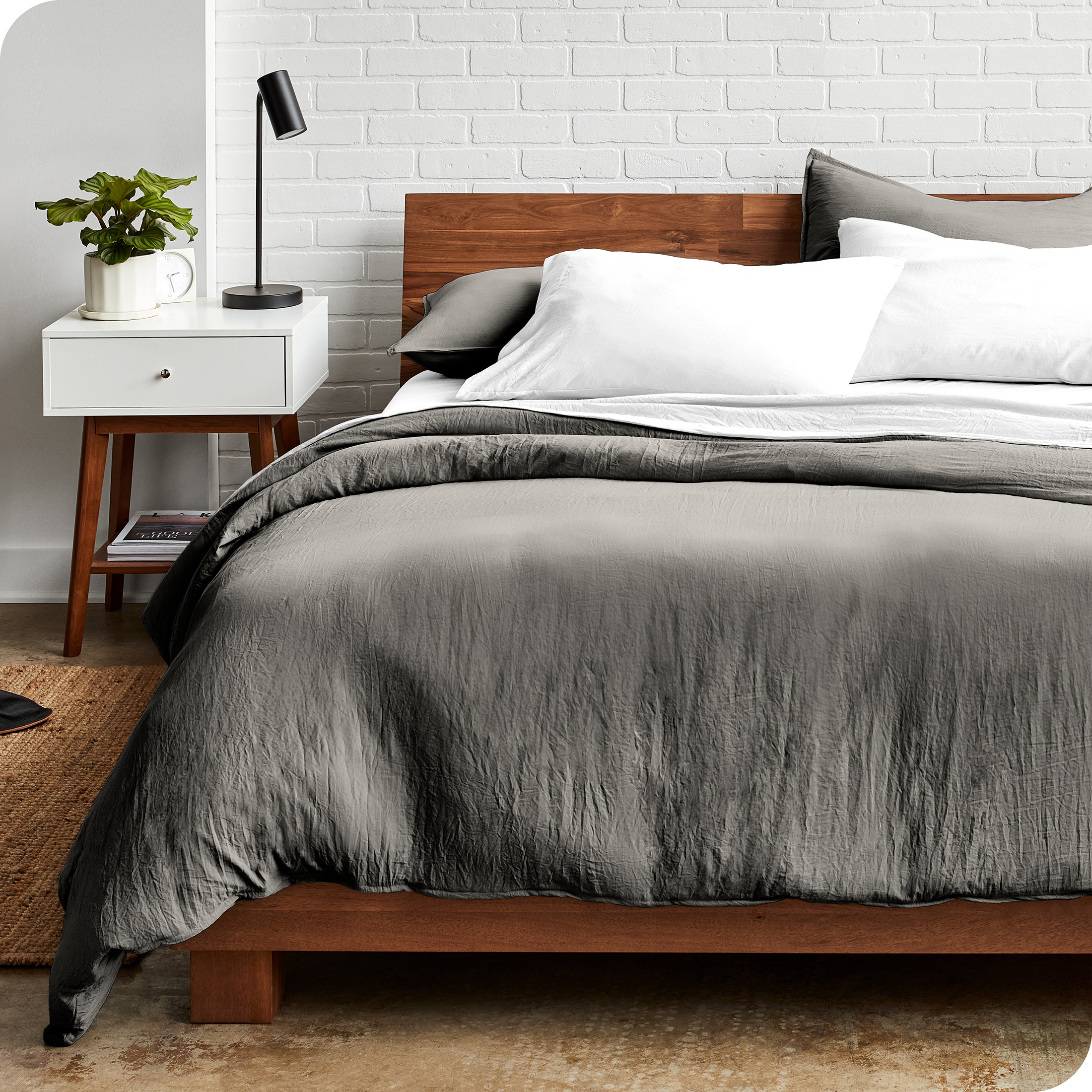Bare Home Sandwashed Duvet Cover Set, 1800 Ultra-Soft Collection, Full, Frost Gray, 3-Pieces - Wa... | Walmart (US)