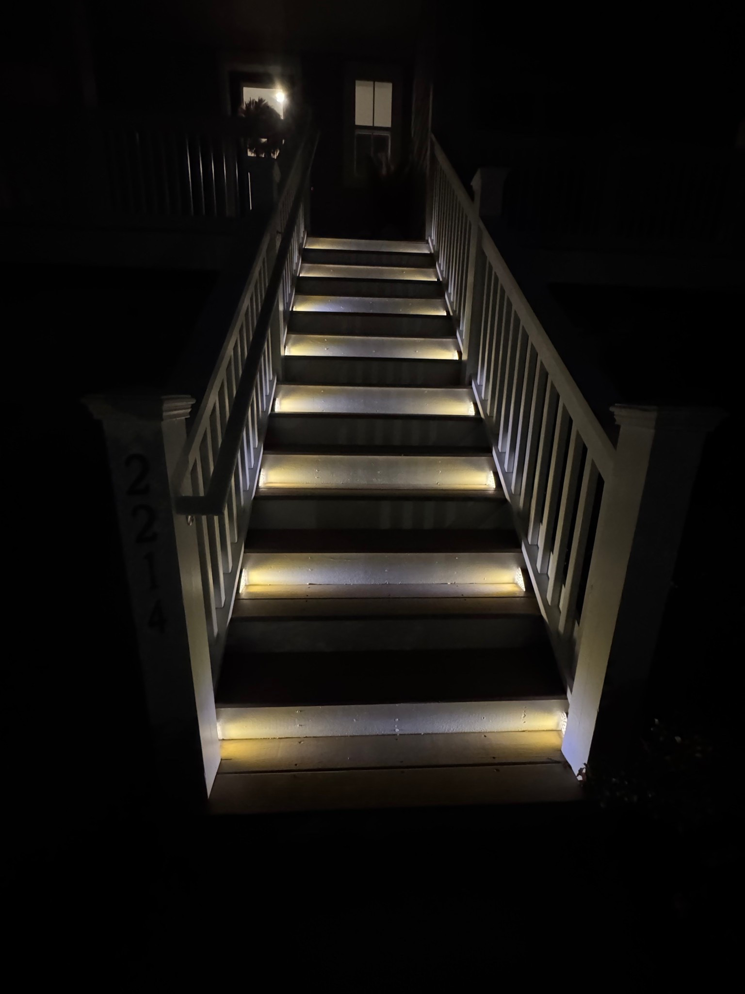 Just finished installing these stair lights and they look great! They use solar power to recharge during the day and then on automatically when the sun goes down. 

#LTKHome #LTKFindsUnder100 #LTKOver40
