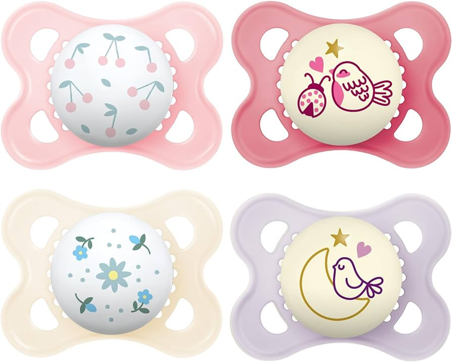 MAM Original Day & Night Pacifiers, Binky Pacifier for 0-6 Months, BPA-Free Silicone, Glows in Th... | Amazon (US)