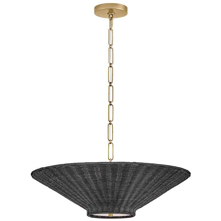 Hinkley Interior Delia Small Convertible Chandelier 23.5" Lacquered Brass | Lamps Plus