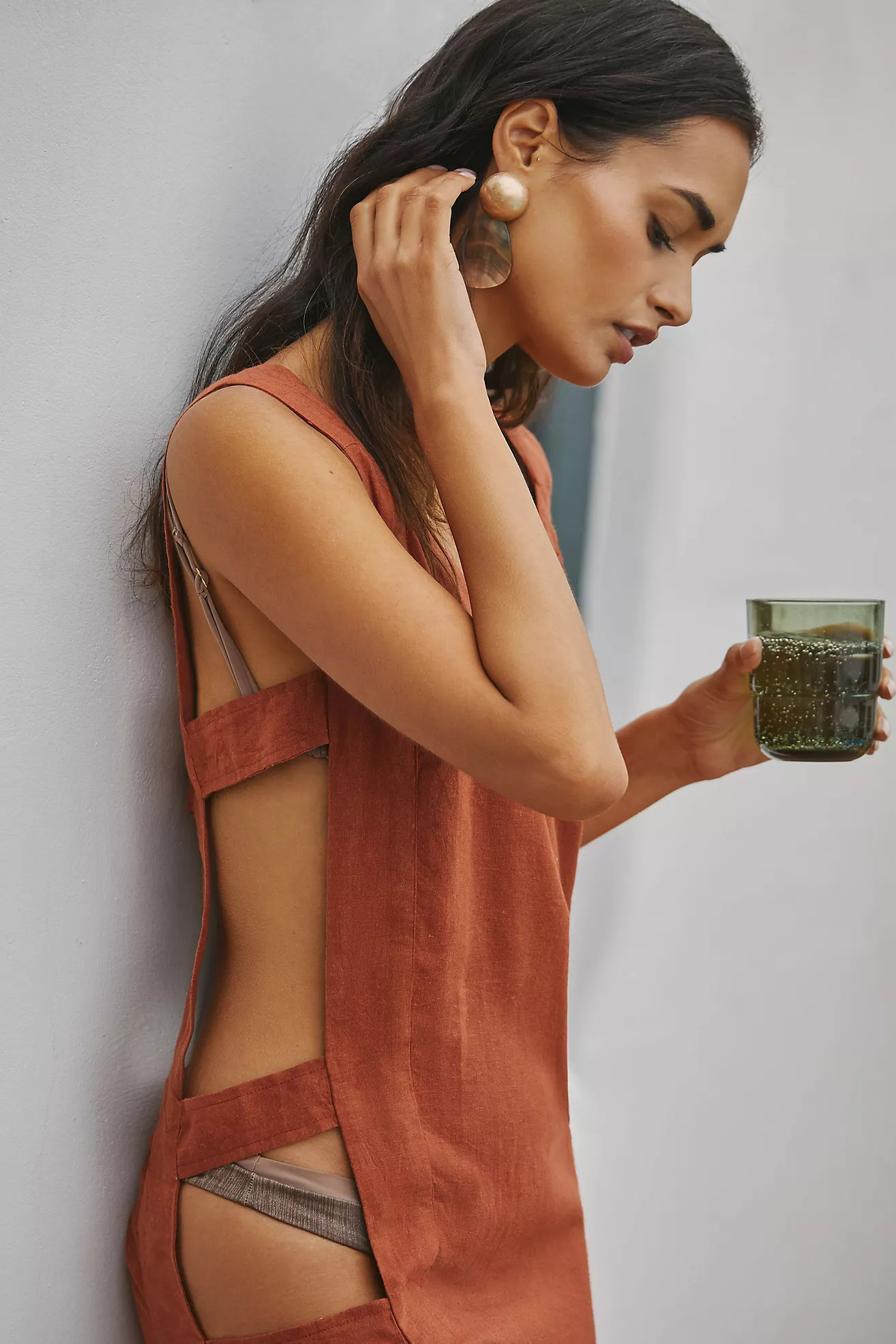 The Levina Wide-Strap Open-Side Midi Dress | Anthropologie (US)