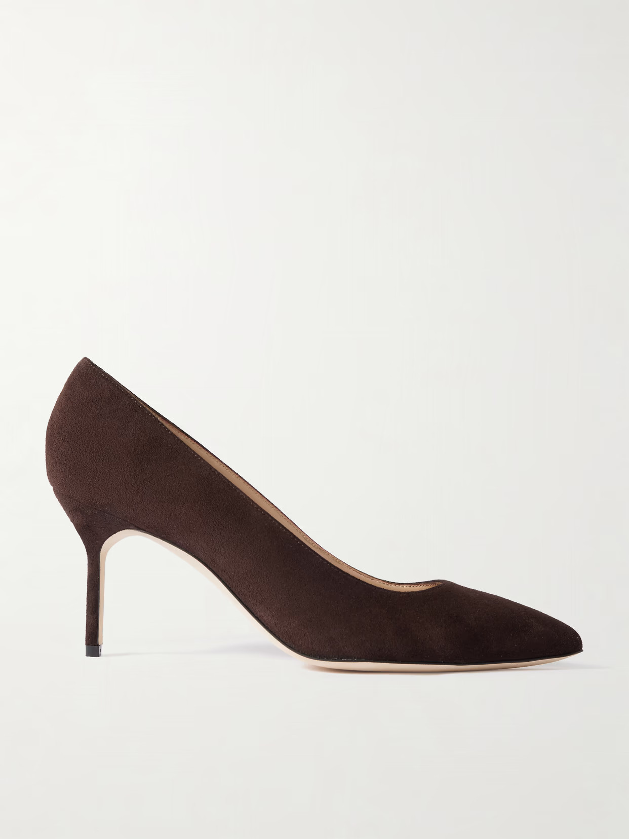 Manolo Blahnik - Bb 70 Suede Pumps - Brown | NET-A-PORTER (US)