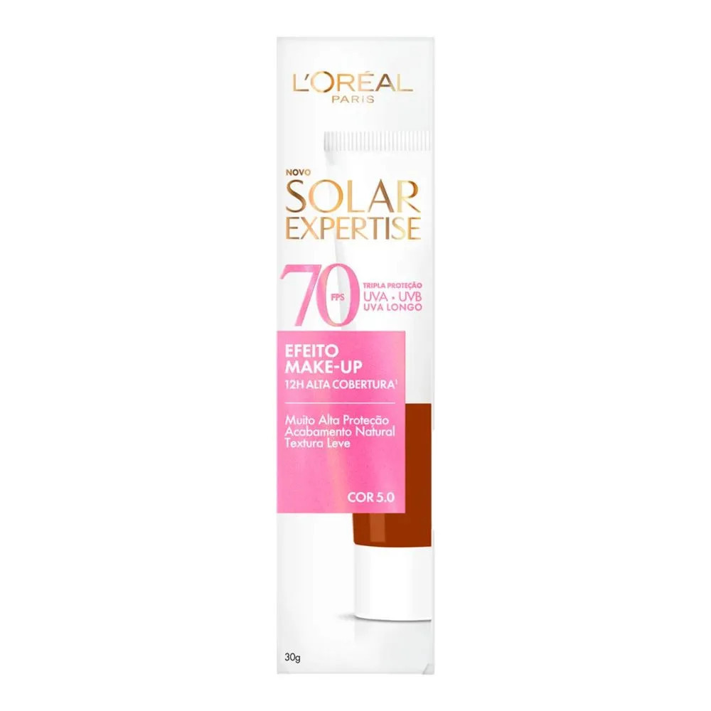 Protetor Solar Efeito Make-Up com Cor 5.0 FPS 70 L'oréal Paris Solar Expertise 30g | Drogaria Sao Paulo (BR)
