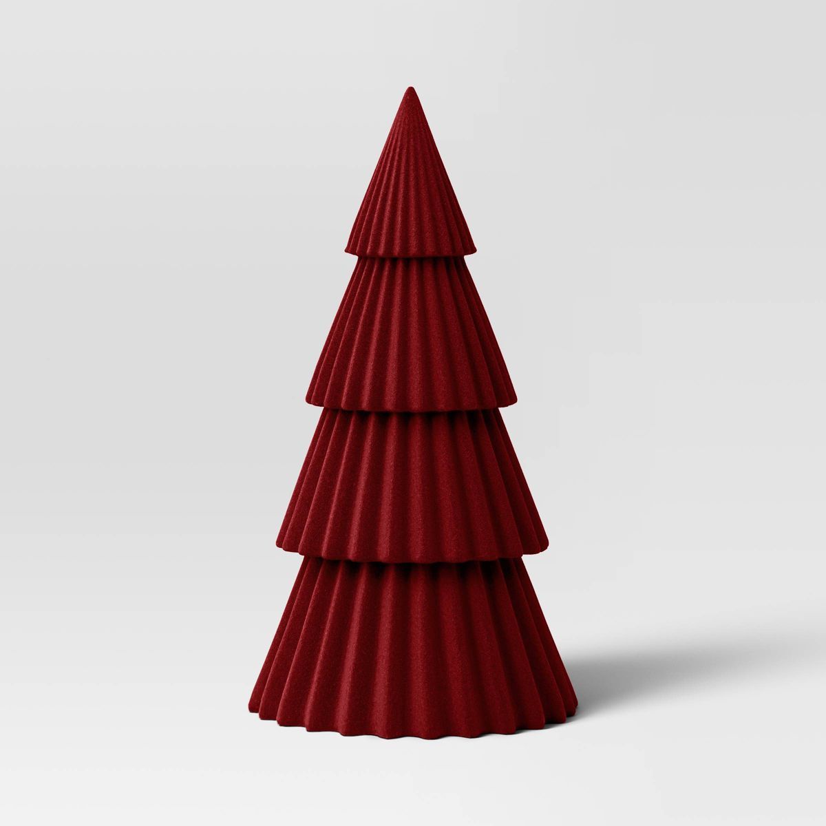 10" Flocked Christmas Tree Figurine - Wondershop™ Dark Red | Target