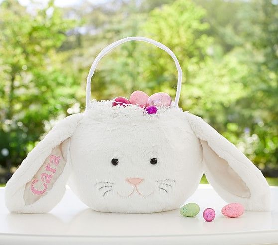White Bunny Puffy Easter Basket | Pottery Barn Kids