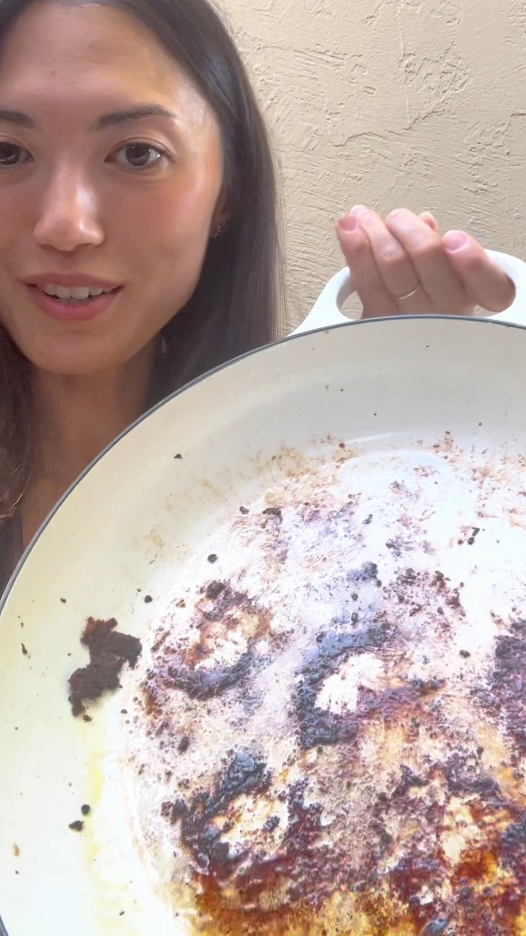 Caked-on grime got your dutch oven or braiser looking like a battleground? Don't stress! This easy 4-step hack will have your cookware sparkling in no time. ✨

1️⃣ Generously sprinkle baking soda over the burnt-on mess.
2️⃣ Add about 2 inches of water to your pot or braiser.
3️⃣ Turn up the heat and let the magic happen! As the water warms up, the baking soda will work its wonders. *No need to add vinegar, which will neutralize the baking soda’s cleaning properties.*
4️⃣ Once the food softens, gently scrape away the grime with a wooden spoon. Finish by washing with hot soapy water. 🧼

And voila! Your cookware is good as new. 🙌

#LTKStyleTip #LTKVideo #LTKHome