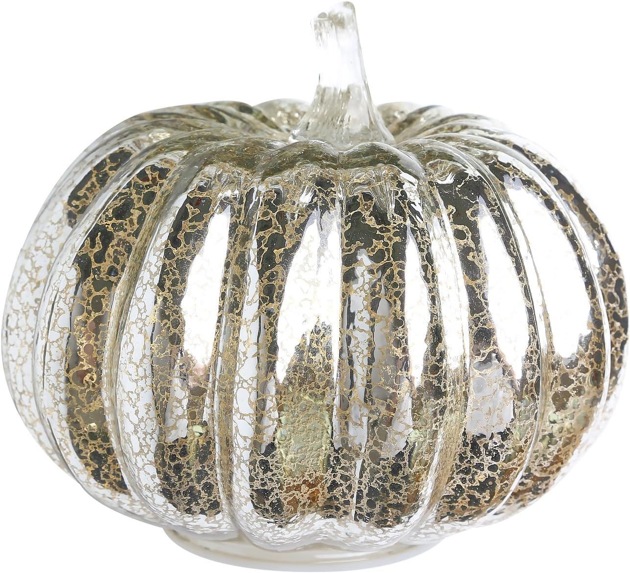Romingo Mercury Glass Pumpkin Light with Timer for Halloween Pumpkin Decorations Fall Decor,Silve... | Amazon (US)