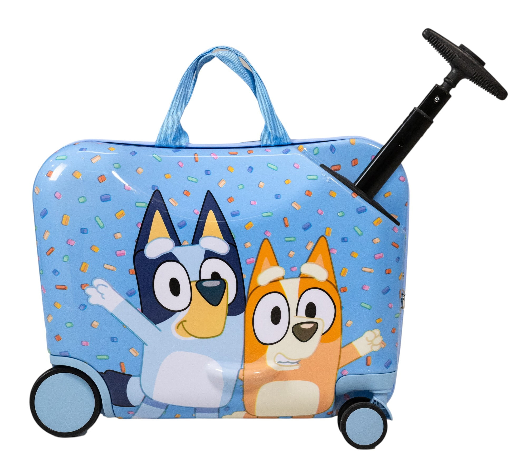 Kid's BBC Bluey Bingo Character Ride On Scooter Hardside Luggage for Boys and Girls -Light Blue | Walmart (US)
