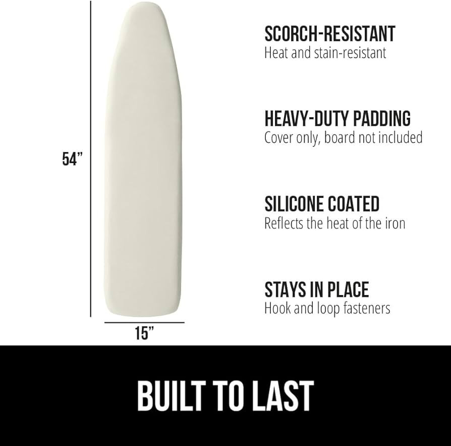 GORILLA GRIP The Original Ironing Board Cover and Pad, Silicone Coating, Thick Scorch Resistant P... | Amazon (US)
