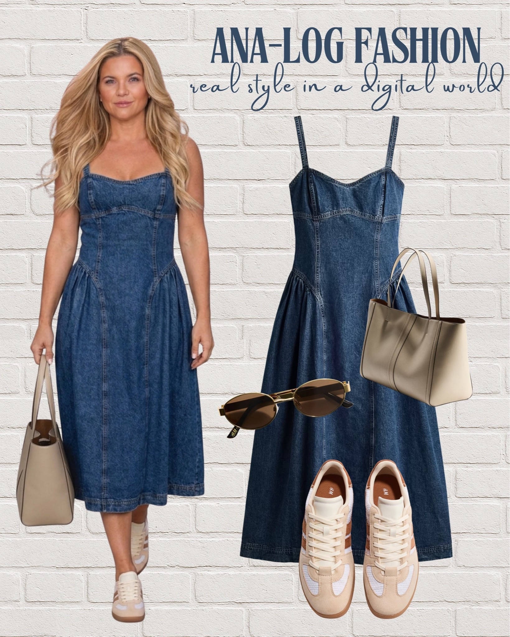 The perfect effortless denim dress for your everyday wardrobe! This midi denim dress has the most flattering fit and pairs beautifully with casual retro sneakers and a classic neutral tote bag. It's the ultimate chic, daytime look that feels put-together but completely comfortable.

Size & Fit Details:
• Dress runs true to size (wearing size M)
• Sneakers are incredibly comfy for walking and true to size

How to shop: Tap the image to shop all the exact pieces and similar budget-friendly alternatives directly in the LTK app!

XOXO,
Ana Randall💗

#LTKunder100 #LTKstyletip #LTKshoecrush
#DenimDress #CasualChic #StreetStylelnspo #EffortlessStyle #EverydayOutfit #RetroSneakers #SummerOutfits

#LTKshoes #LTKstyletip