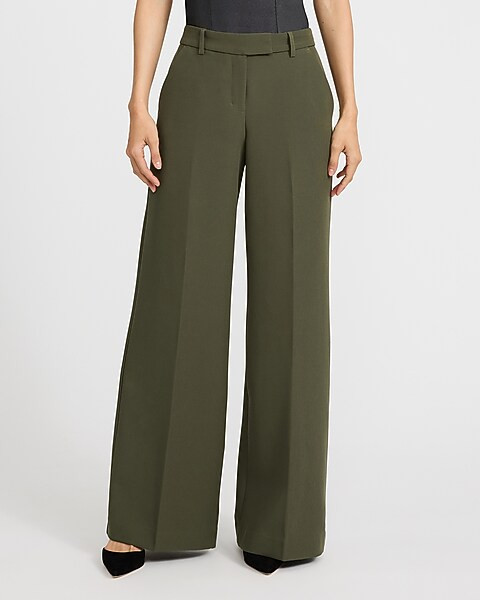Editor Signature Stretch Mid Rise Wide Leg Pant | Express