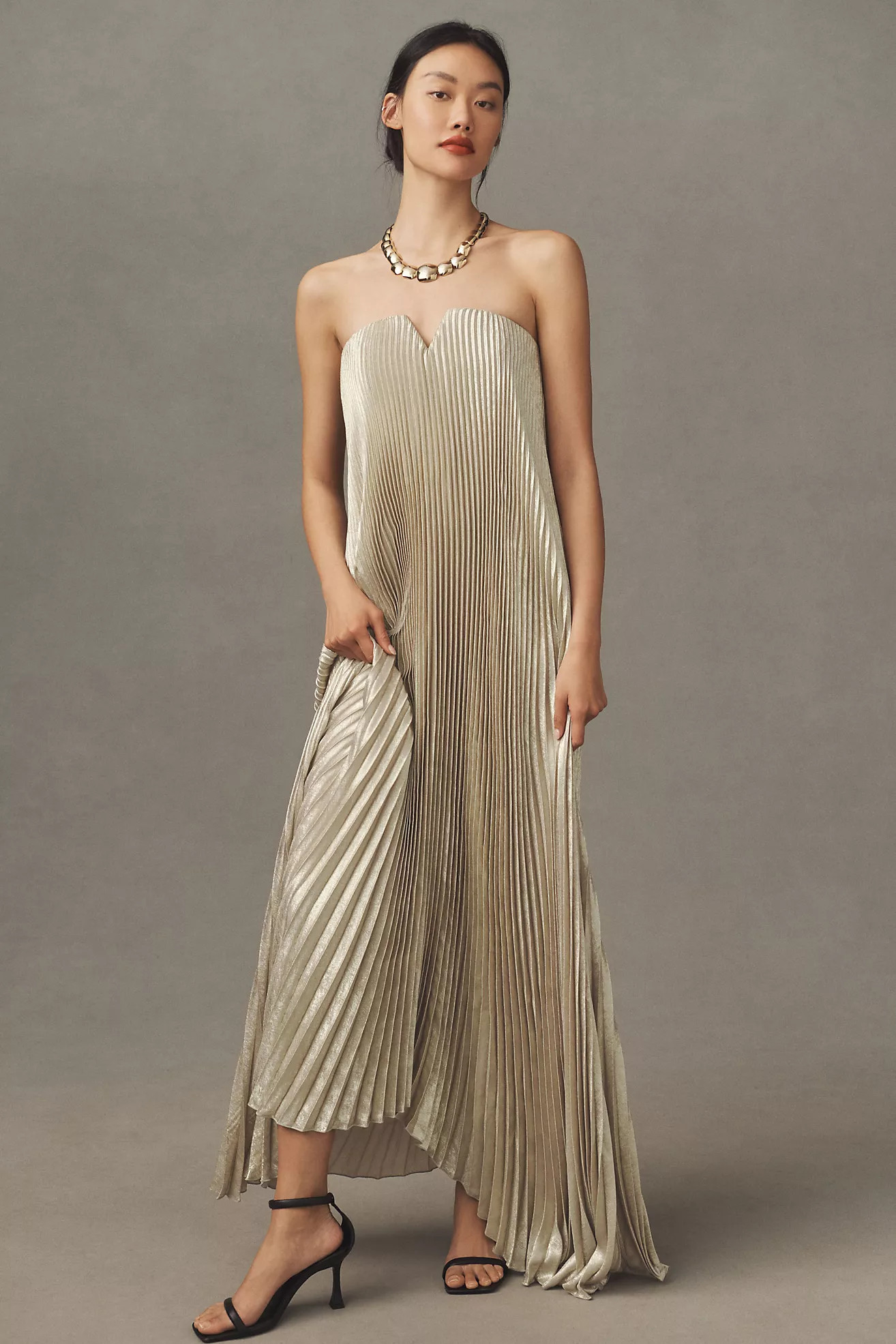 L'IDÉE Black Tie Strapless Maxi Gown | Anthropologie (US)