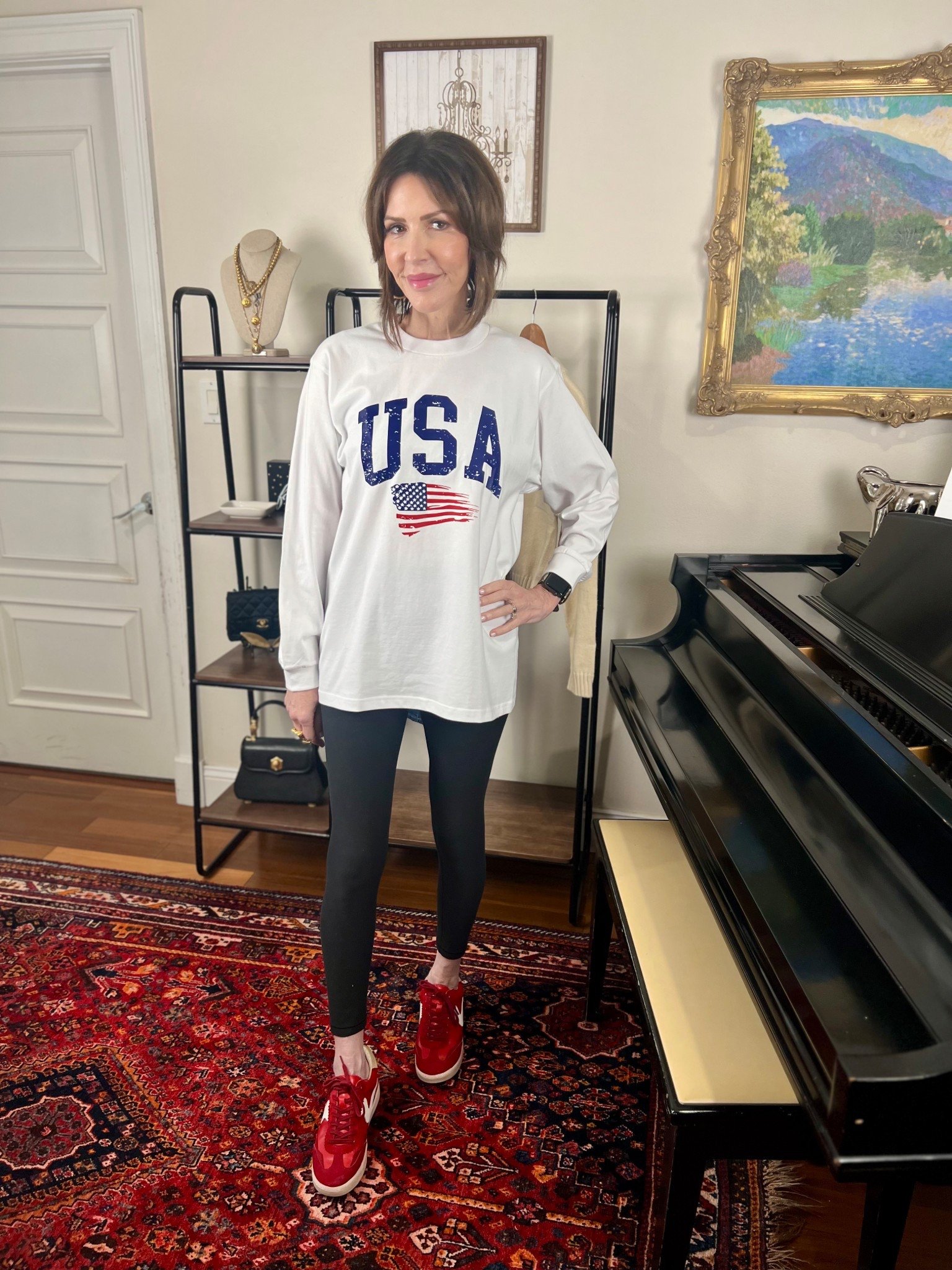 usa pullover, casual outfit, over 50 outfits 

#LTKootd #LTKSeasonal #LTKOver40