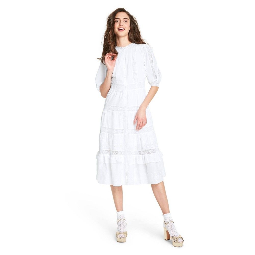 Women's Phoebe Button-Up Dress - LoveShackFancy for Target White 4 | Target