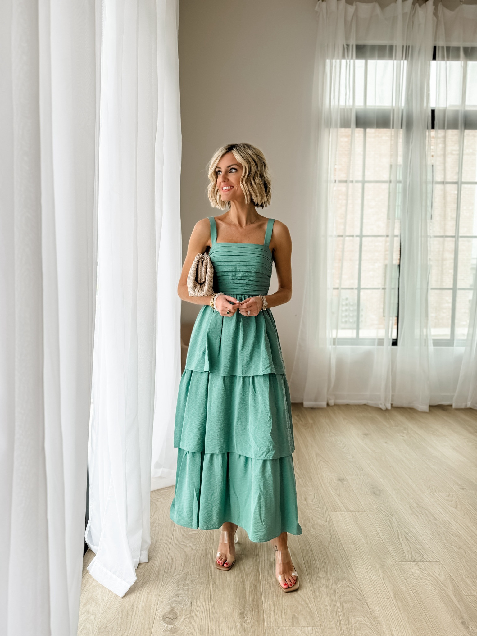 applique detail maxi dress Leo Lin Rayna Floral Applique Bustier Maxi Dress