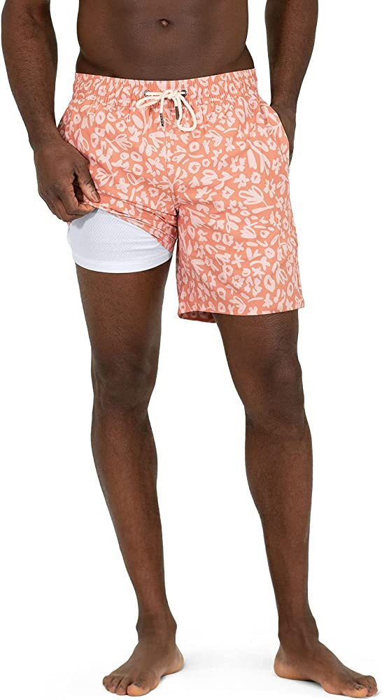 Somewhere Sunny Volley 7" Inseam Recycled Swimming Trunk | Compression Liner, Quick-Dry, 4-Way St... | Amazon (US)
