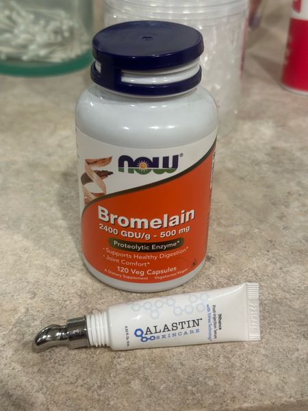 Helps bruising:
Bromelain supplement and topical cream 

#LTKfindsunder100 #LTKbeauty