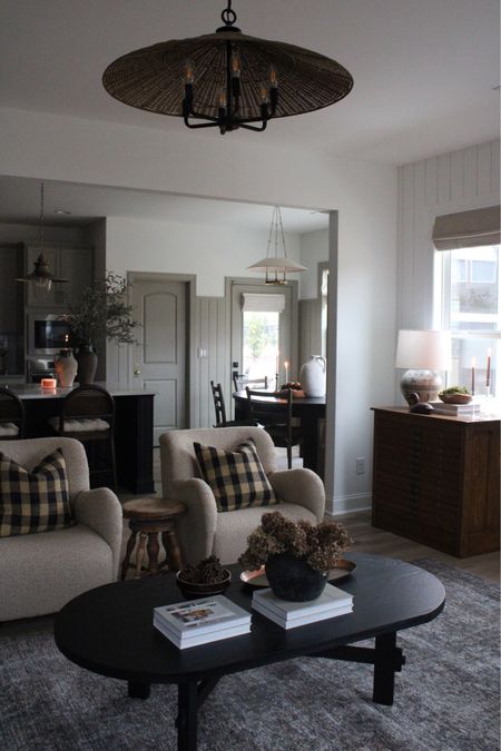 Living room to kitchen views, open concept views, vintage modern style 

#LTKfindsunder100 #LTKhome