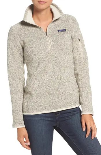 Women's Patagonia 'Better Sweater' Zip Pullover, Size Medium - Beige | Nordstrom