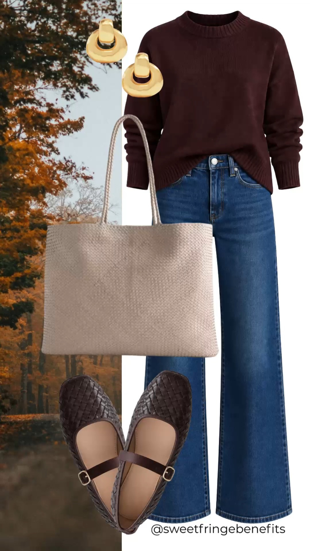 I’m pretty sure I could live in this combination all fall. The deep burgundy sweater with the wide-leg jeans feels classic, and those little Mary Janes make it just a bit more fun.

#LTKdayinmylife #LTKgrwm #LTKootd