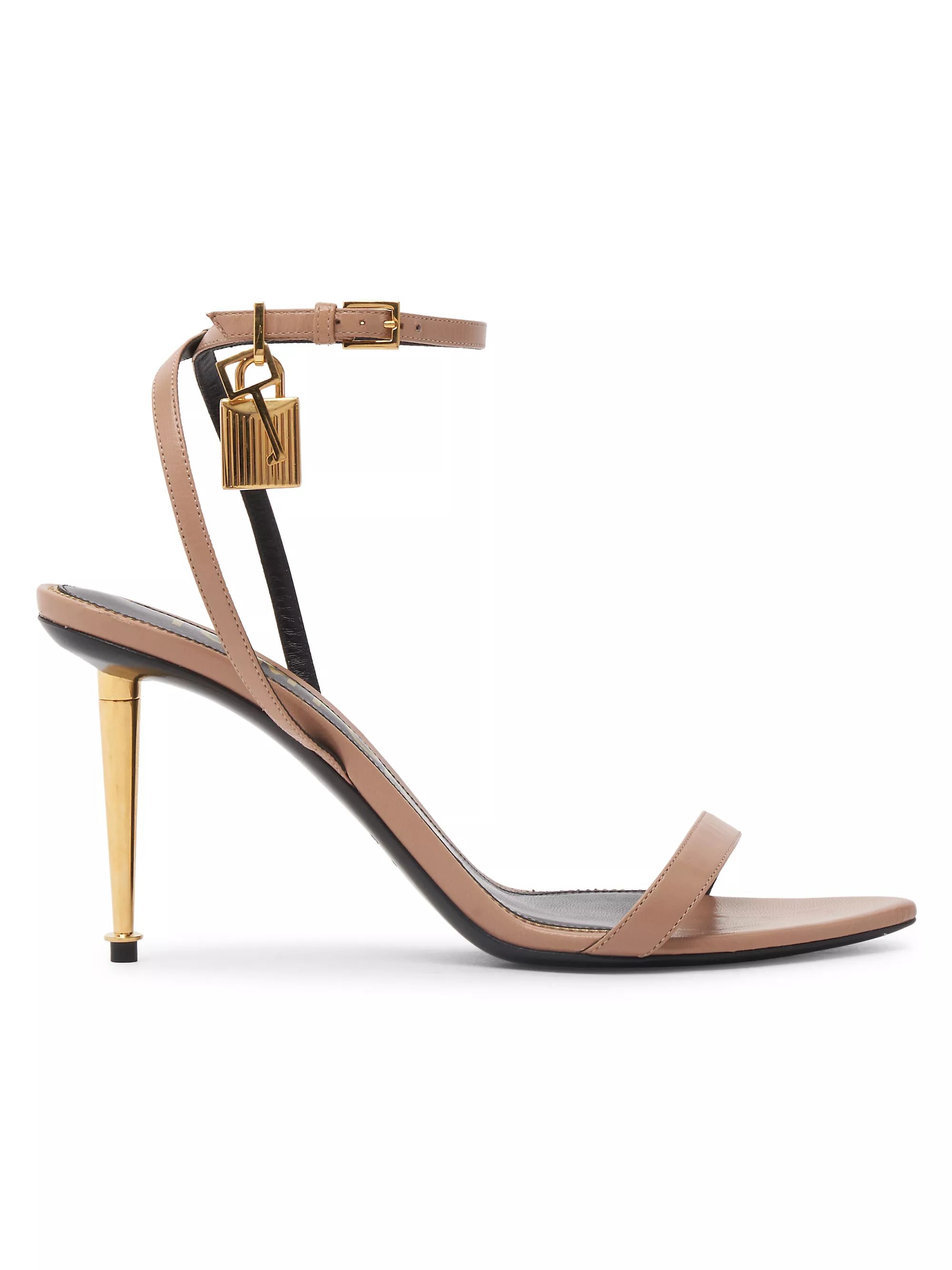 Padlock 85 Leather Point-Toe Ankle-Strap Sandals | Saks Fifth Avenue