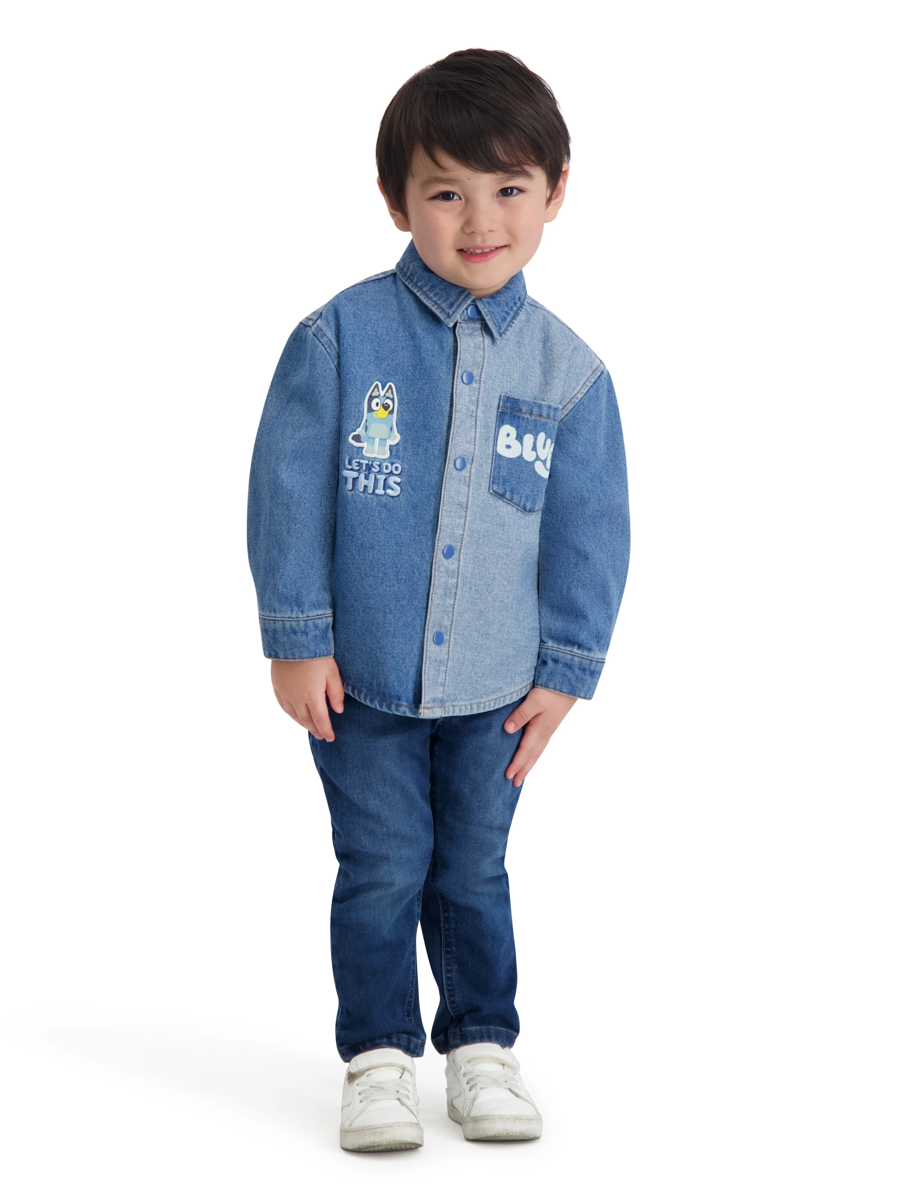 Bluey Toddler Boy Denim Shacket, Sizes 12M-5T | Walmart (US)
