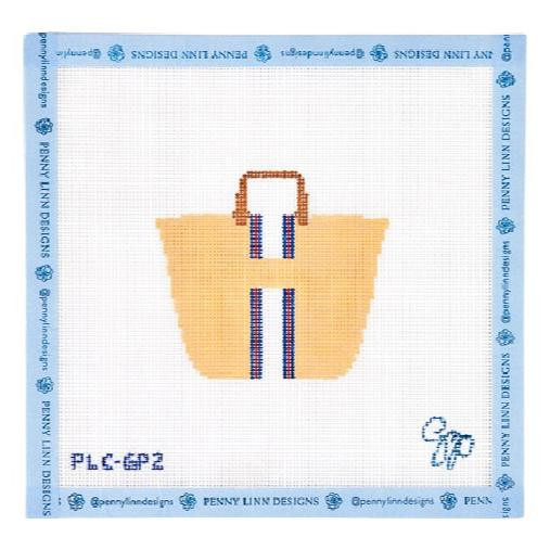 Basket with Red & Blue Stripes | Penny Linn Designs
