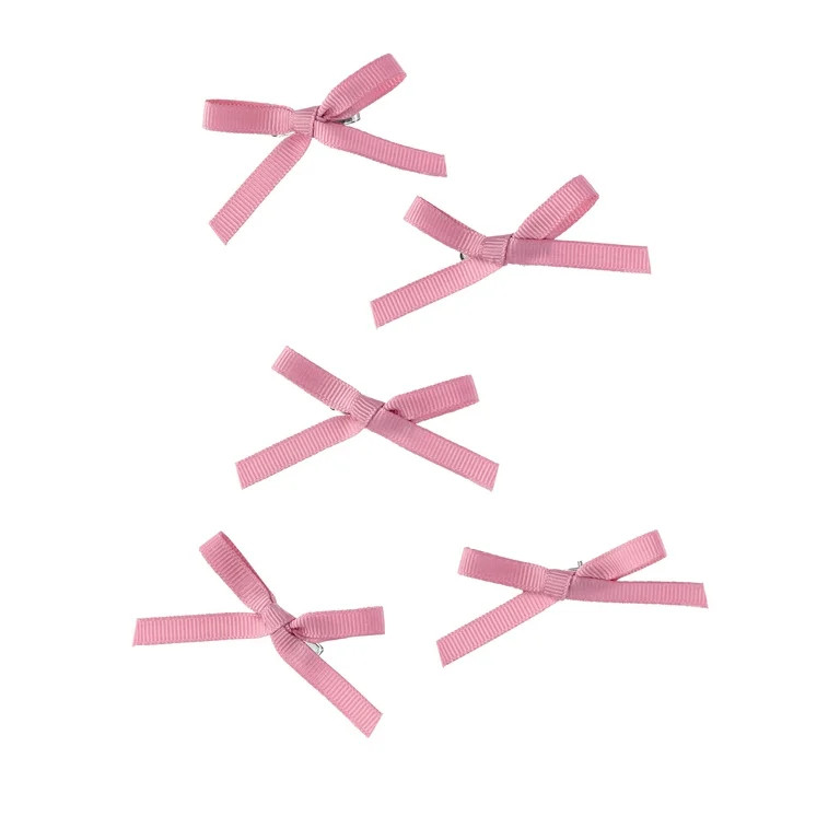 No Boundaries 5 Pack Grosgrain Ribbon Hair Clip, Purple | Walmart (US)