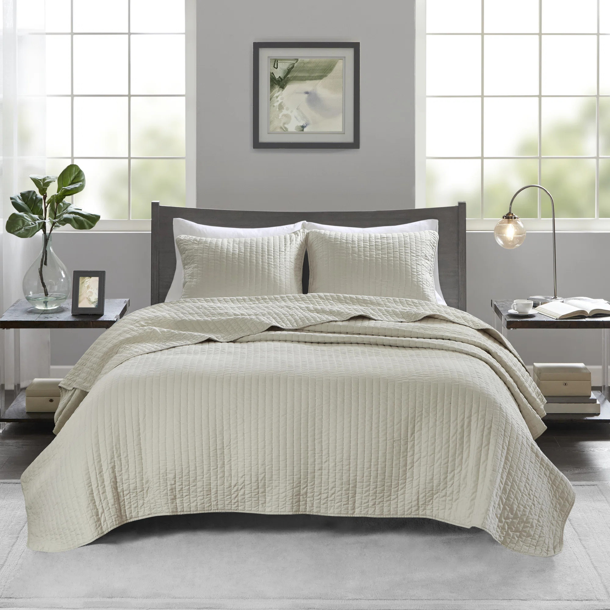 Keaton Barwick Reversible Solid 3 Piece Quilt Set | Wayfair North America