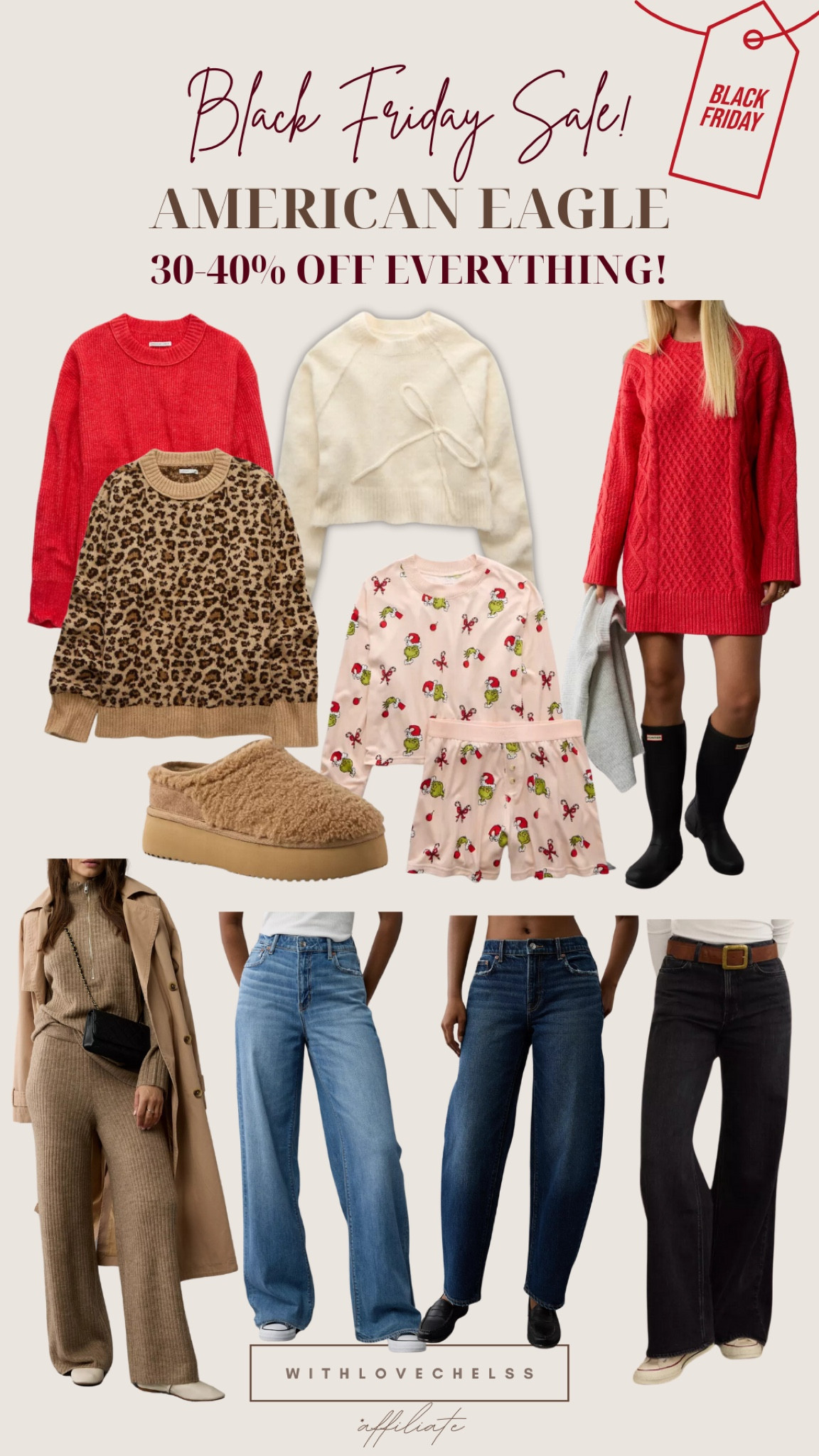 American Eagle Black Friday sale!
30-40% off everything!

#LTKCyberWeek
#LTKgiftguide #LTKwinter #LTKsale
