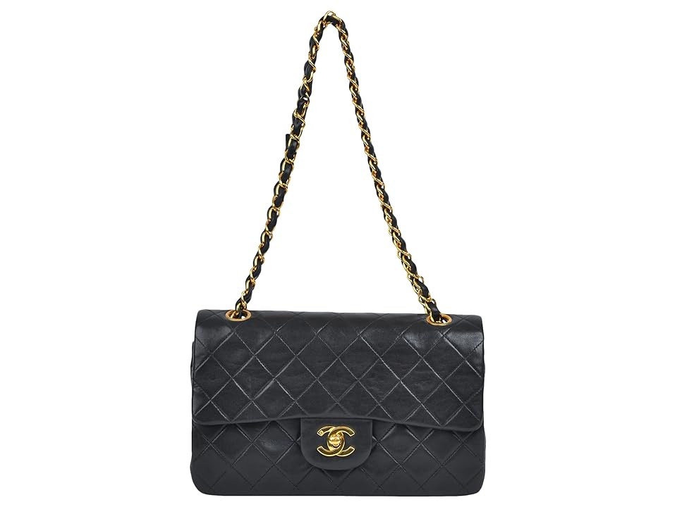 Zappos PreLoved Chanel Classic Double Flap Medium Shoulder Bag (Black) Shoulder Handbags | Zappos