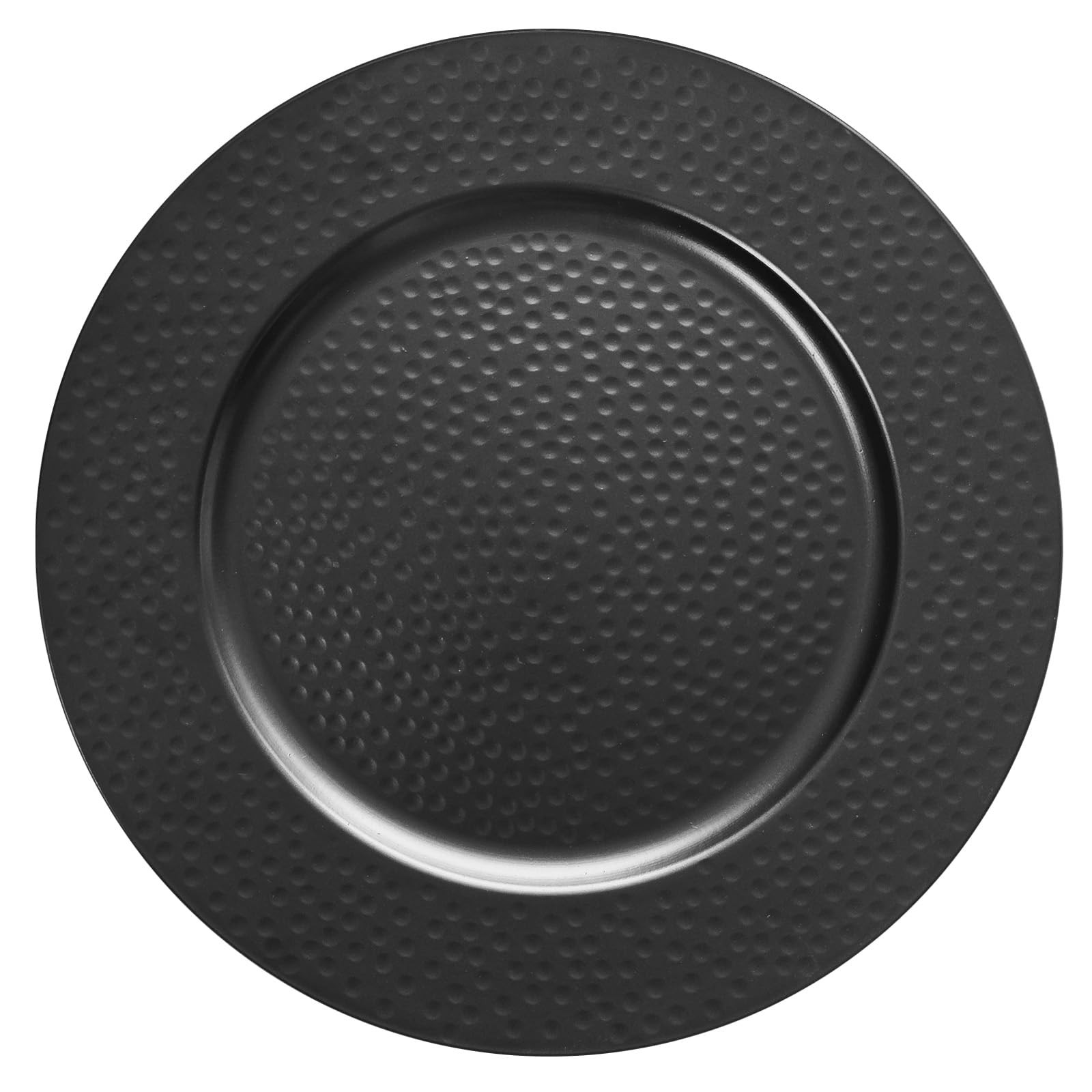 13" Hammered Charger Plates, Black Elegant Dinner Plate Chargers Set of 6, Round Server Ware for ... | Amazon (US)
