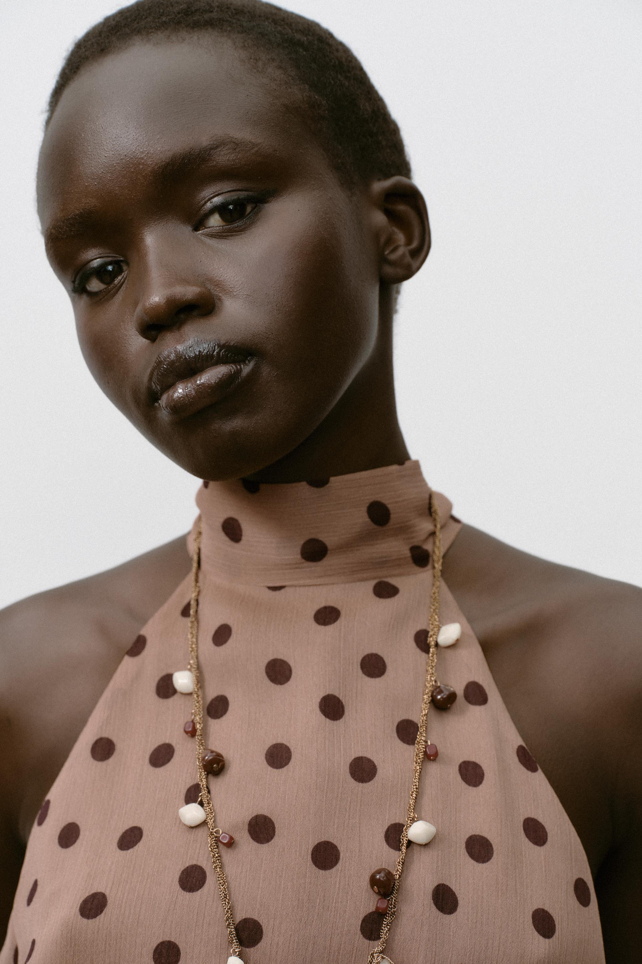 POLKA DOT MIDI DRESS WITH BELT | Zara US