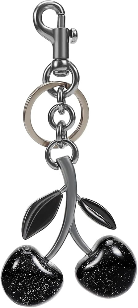 Sparkling Resin Cherry Bag Charm, Cherry Key Ring and Clip for Purses, Cherry Keychain Gift for W... | Amazon (US)