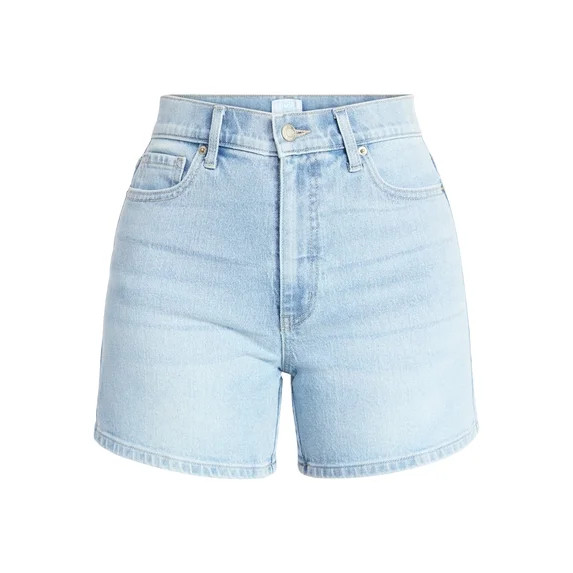 Time and Tru Women's High Rise Denim Shorts, 5" Inseam, Sizes 0-20 | Walmart (US)