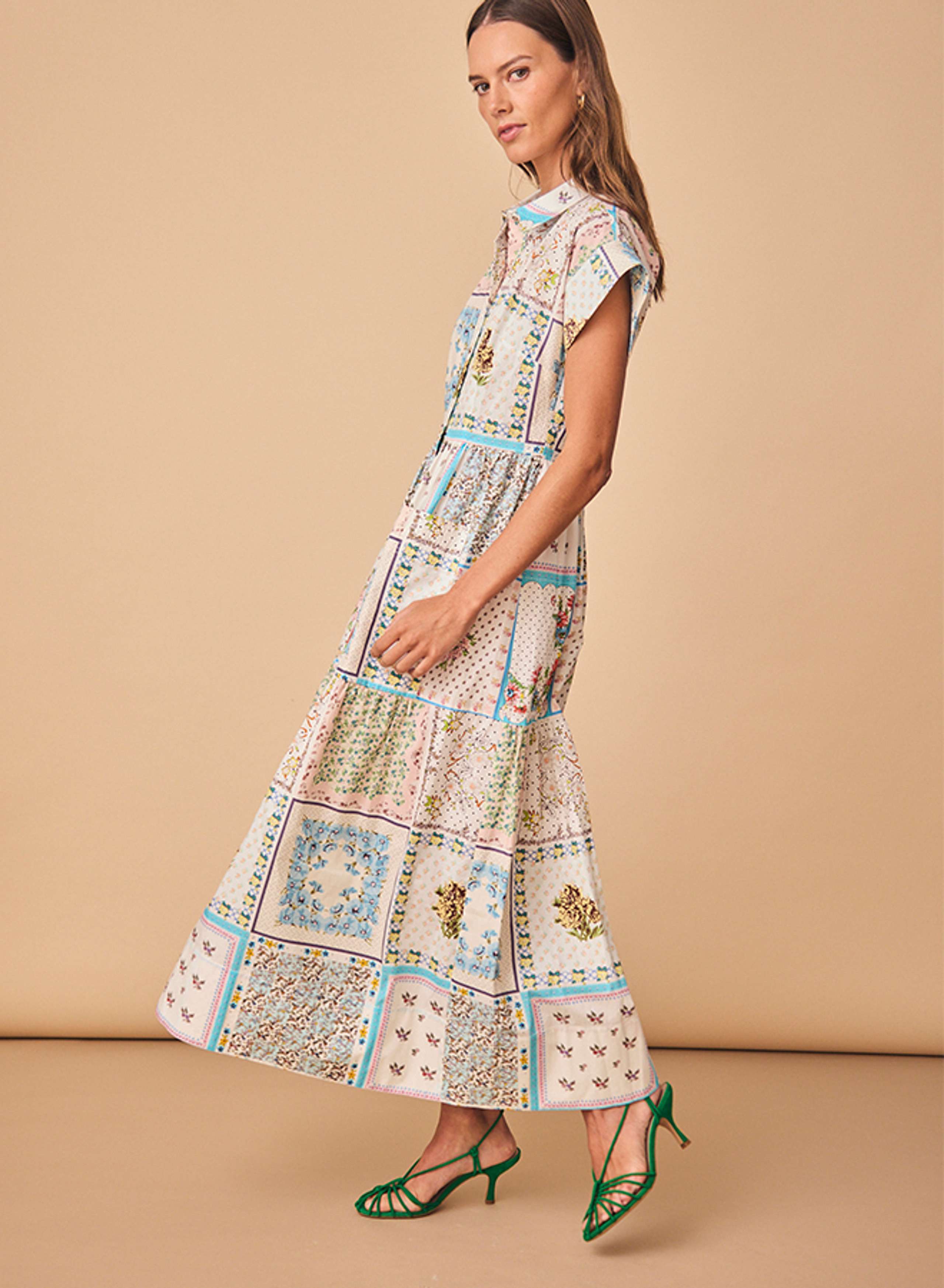 Hunter Bell Sarah Dress, Patchwork Quilt | Monkee's of Mount Pleasant