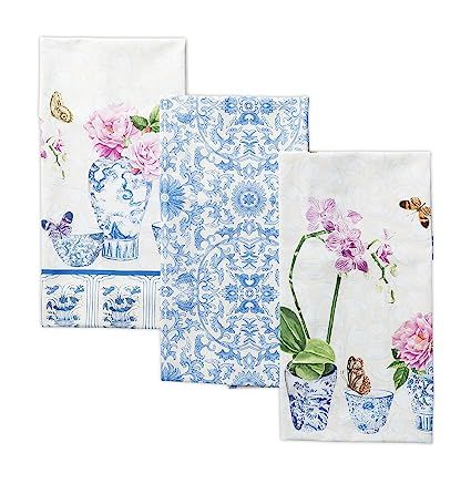 Maison d' Hermine Canton 100% Cotton Set of 3 Kitchen Towels 20 Inch by 27.50 Inch | Amazon (US)